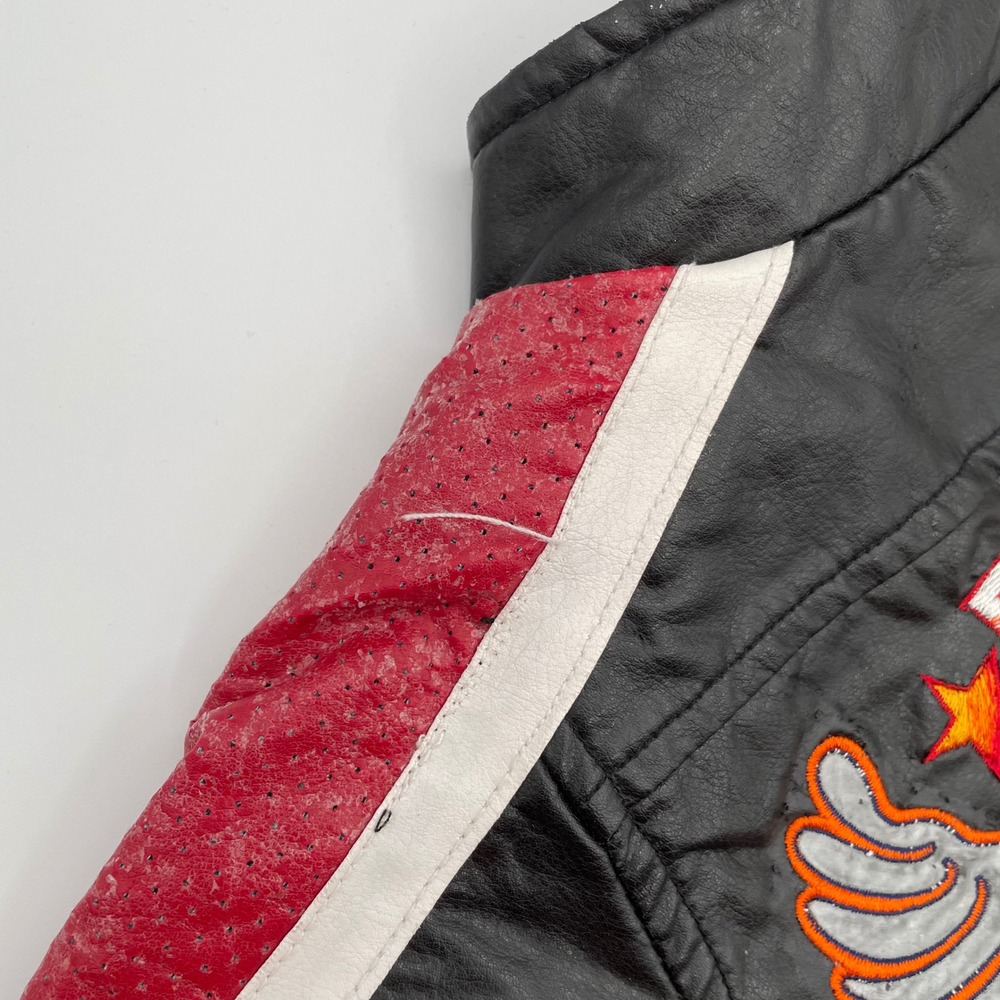 *READ Sesame Street Elmo Vtg Y2K 2006 Biker Jacket Black Red Faux Leather 12M - Picture 3 of 11